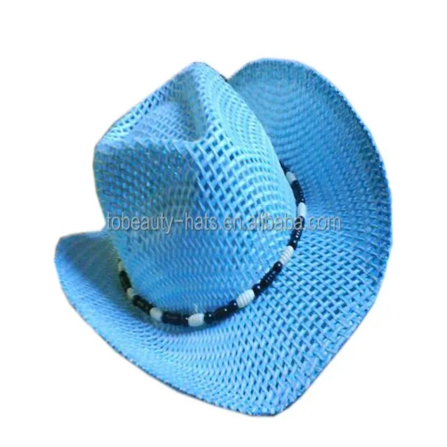 New Product Cowboy Raffia Straw Knit Hat