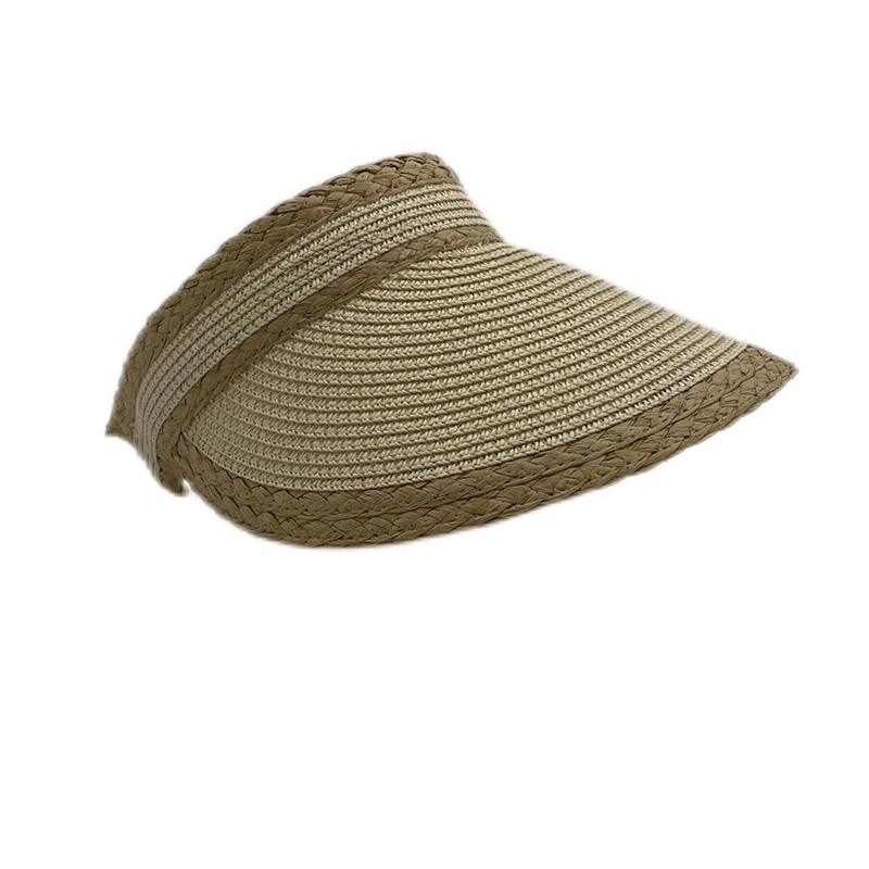 Wide Brim Packable Roll up Straw Sun Visor Women Raffia Visor Summer Beach Hat